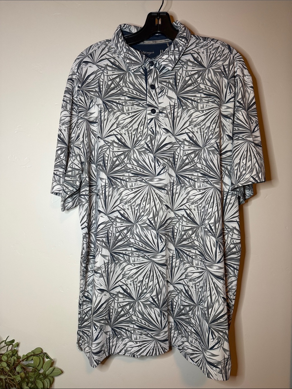 Walter Hagen 11 Men’s Large Palm Print Golf Polo Shirt
